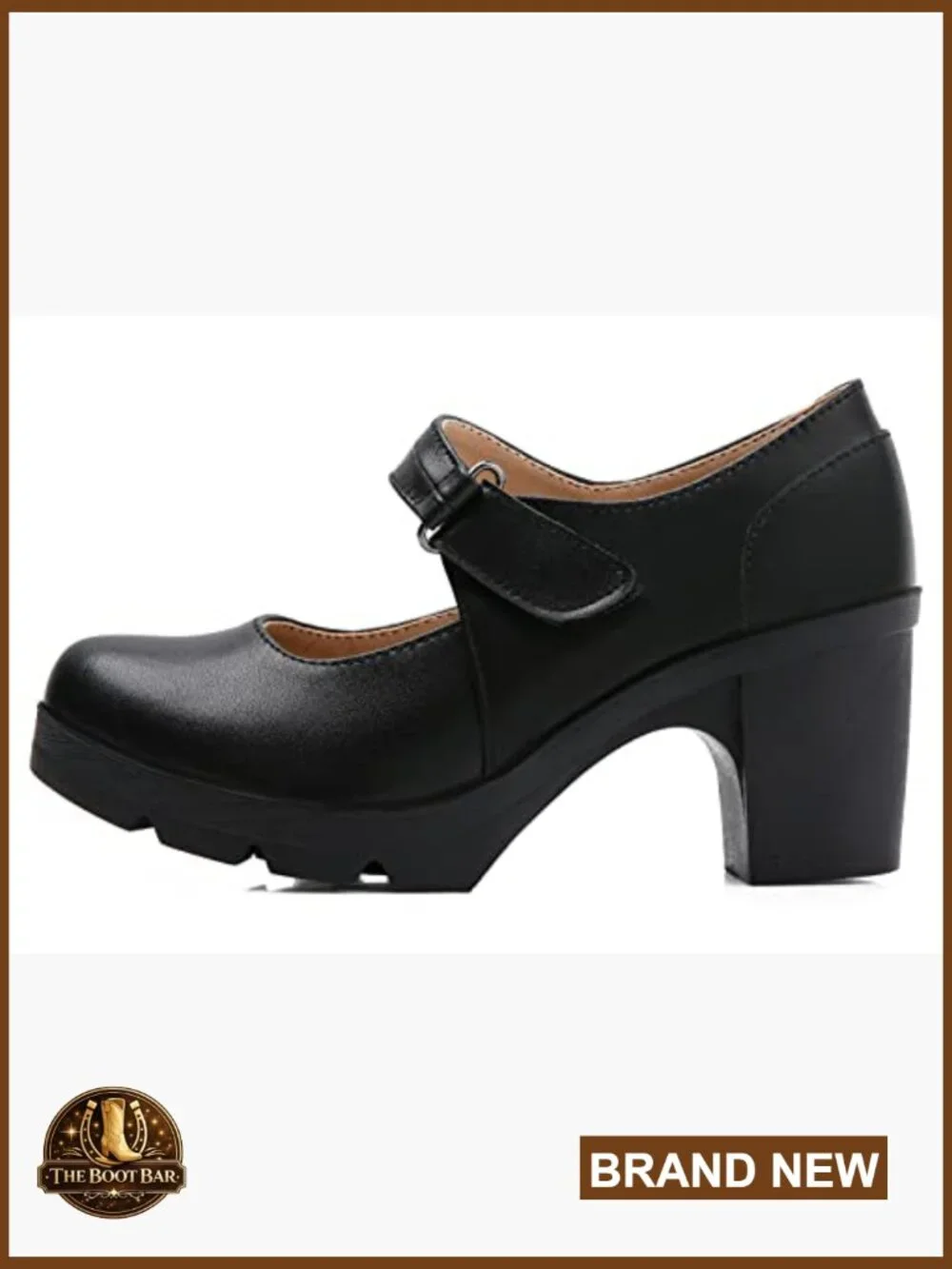 Women's Classic Mid Heel Mary Jane Oxfords Platform Dress Pumps - Picture 4 of 7